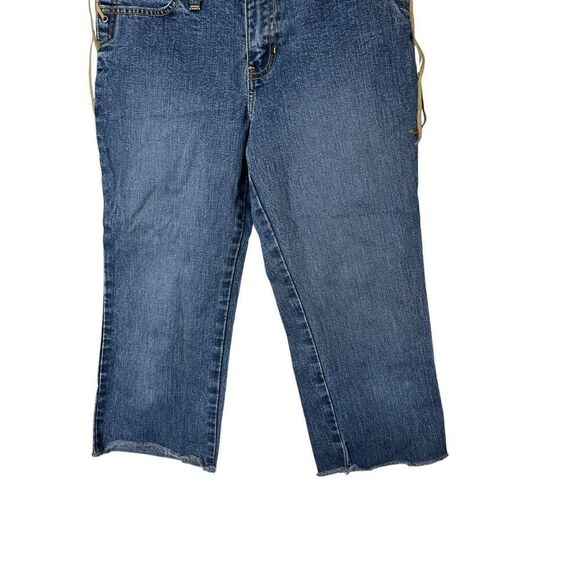 Vintage Abercrombie & Fitch‎ Y2K Lace Up Capri Jeans - Picture 3 of 8
